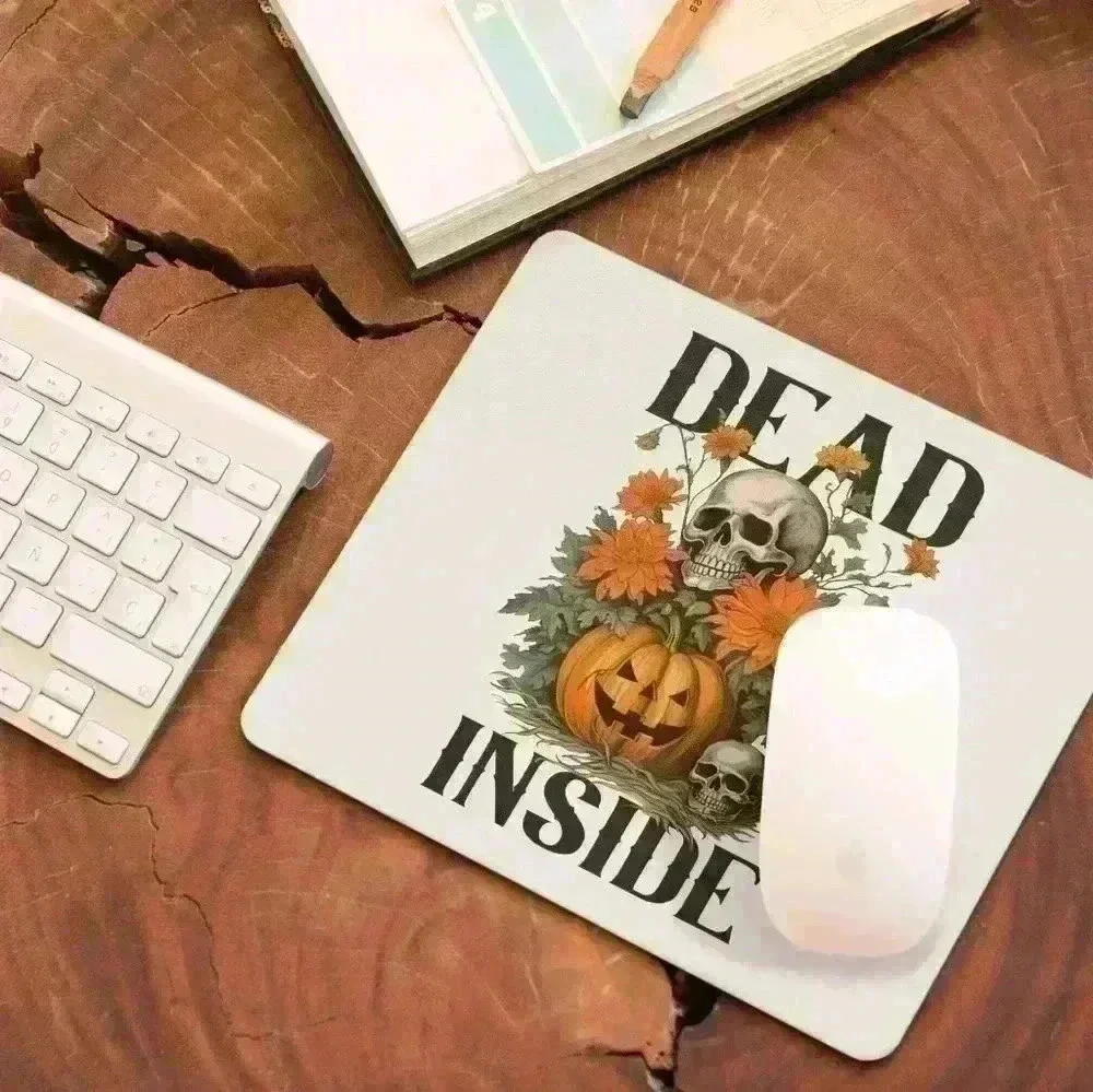 Dead inside Halloween fallsquare mouse pad